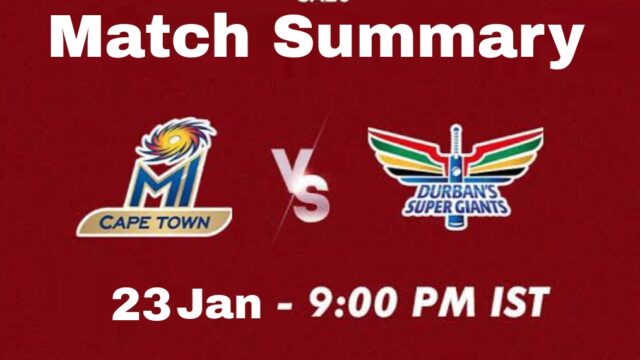 Durban Super Giants v MI Cape Town