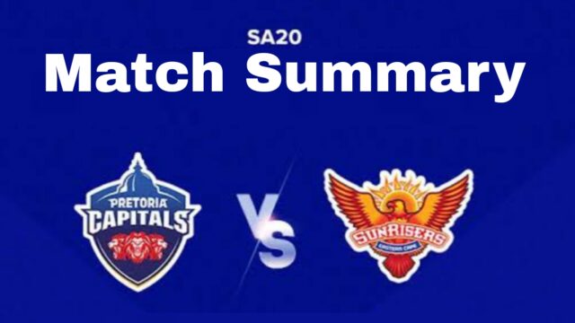 Sunrisers Eastern Cape vs Pretoria Capitals