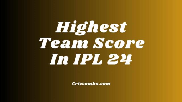 Highest Team Scores in IPL